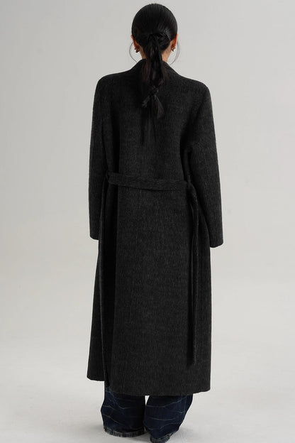 Charcoal Black Wool Coat