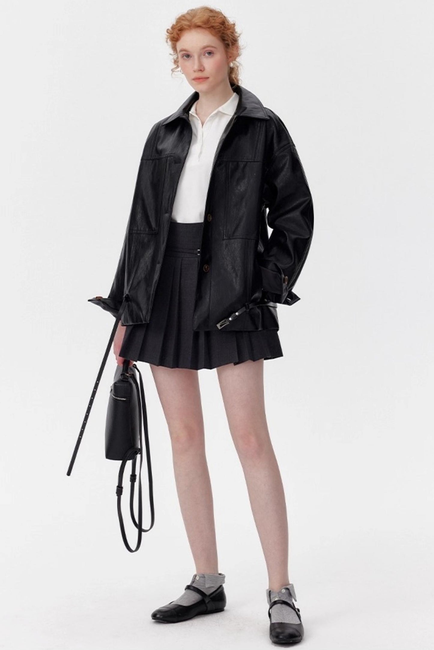 Vintage Black Oil Wax Leather Biker Jacket