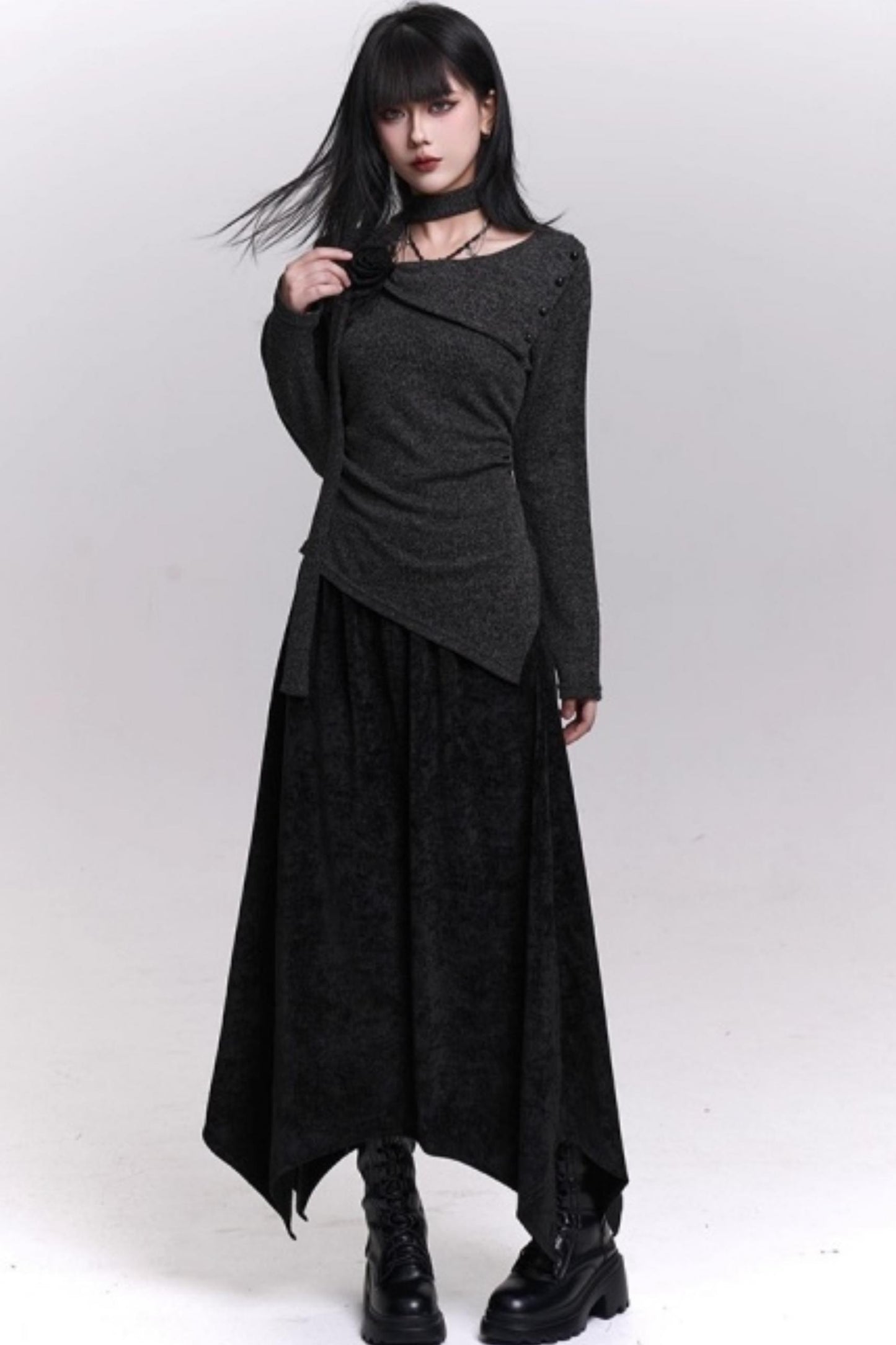 Ghostly Knit Suit Skirt Set-Up