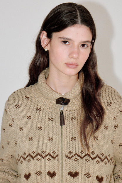 Retro Wool Fair Isle Cardigan