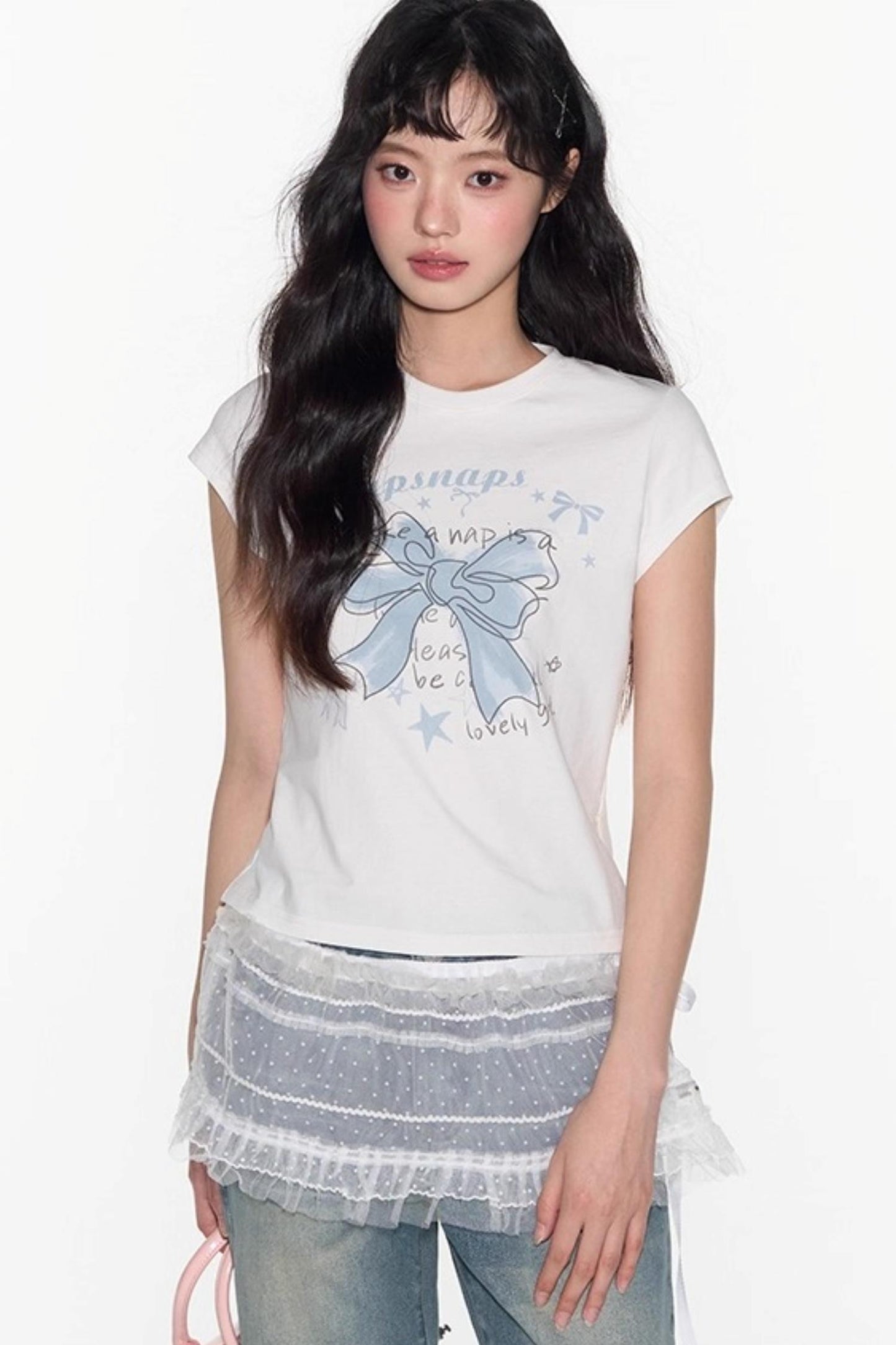 Butterfly Print Short Sleeve Top