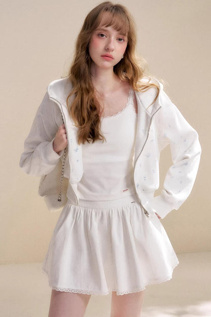 Cotton Lace Patchwork Skirt