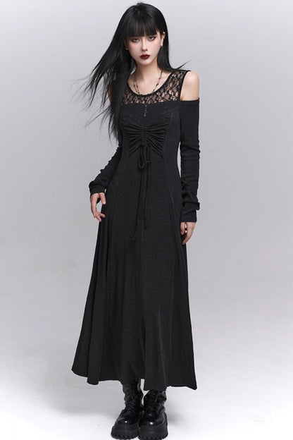 Black Long Sleeve Maxi Dress