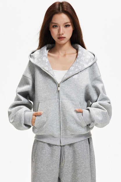 American-Style Hooded Zip Jacket