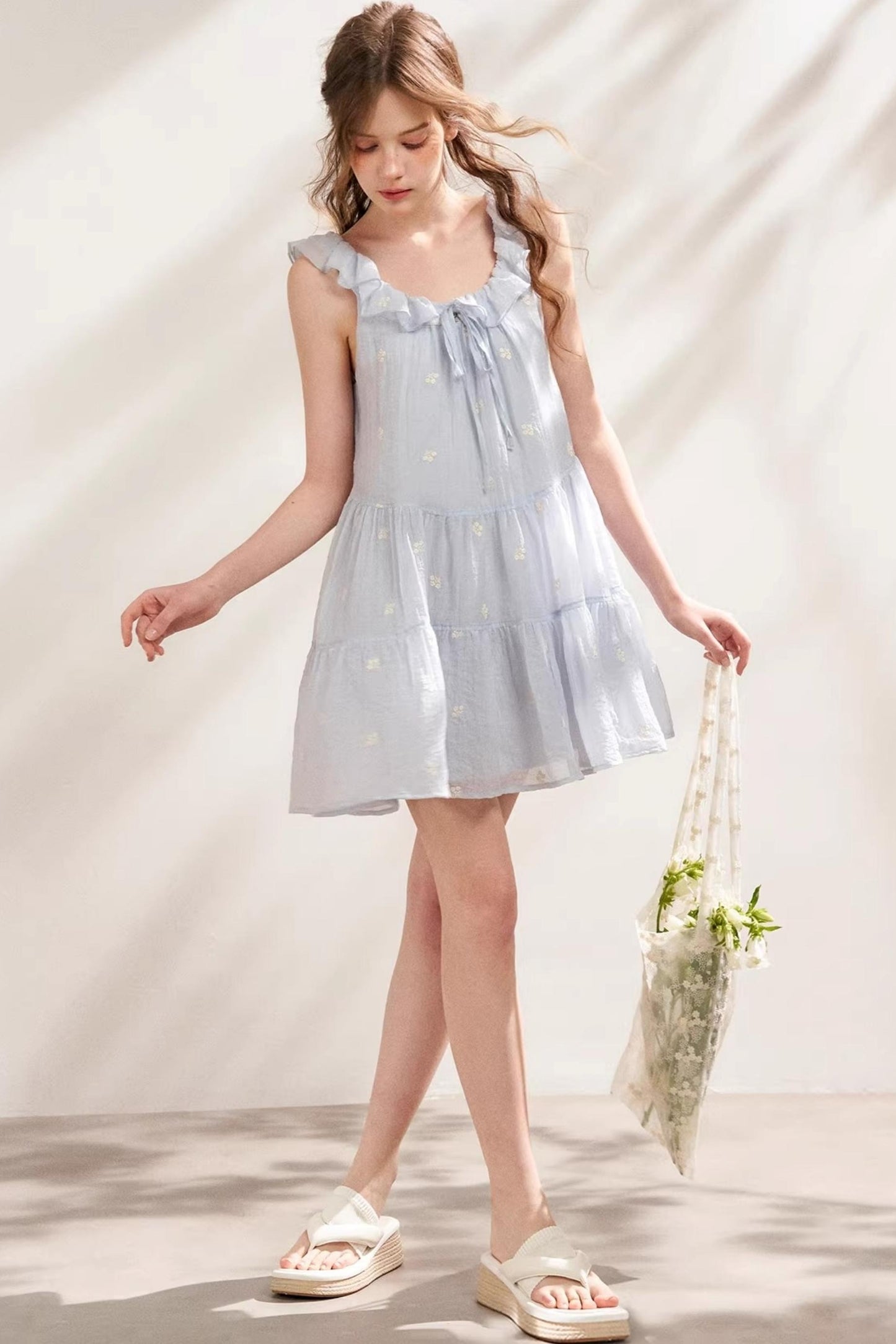 Ruffled A-Line Dress