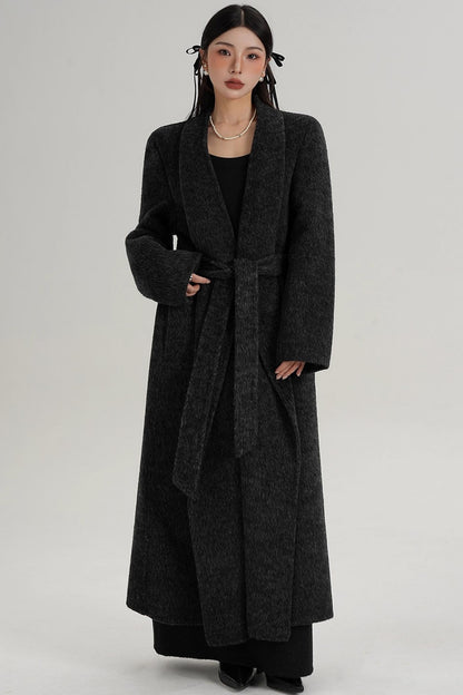 Elegant Double-Sided Long Wool Coat
