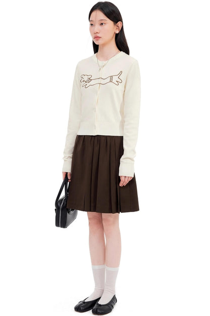 Embroidered Knitted Casual Top