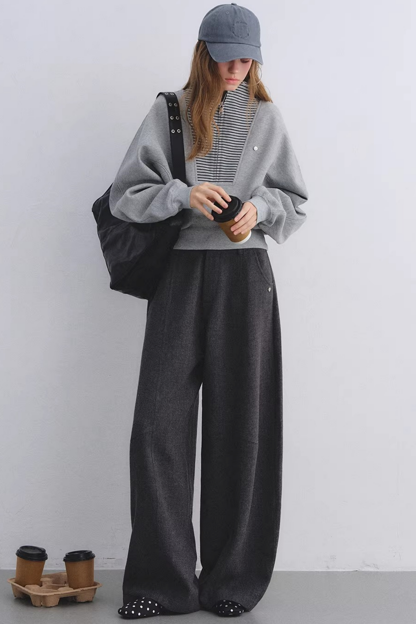 High-Waisted Drapey Suit Pants