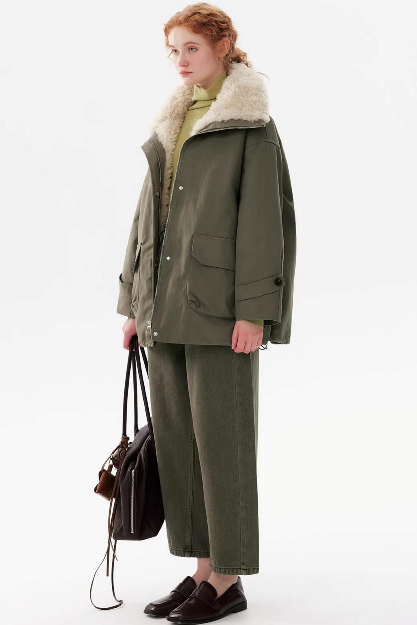 Faux Fur Collar Down Jacket