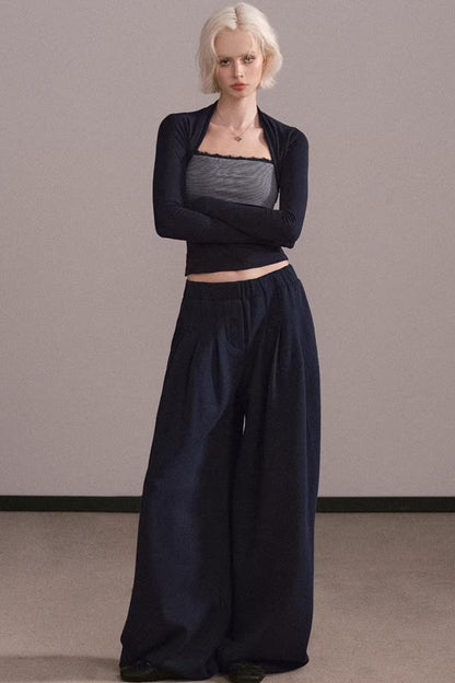 Color-Block Striped Tube Vest Top