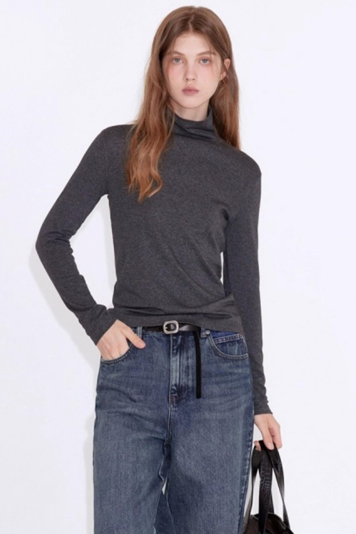 Cashmere Blend Knit Slimmimg Sweater