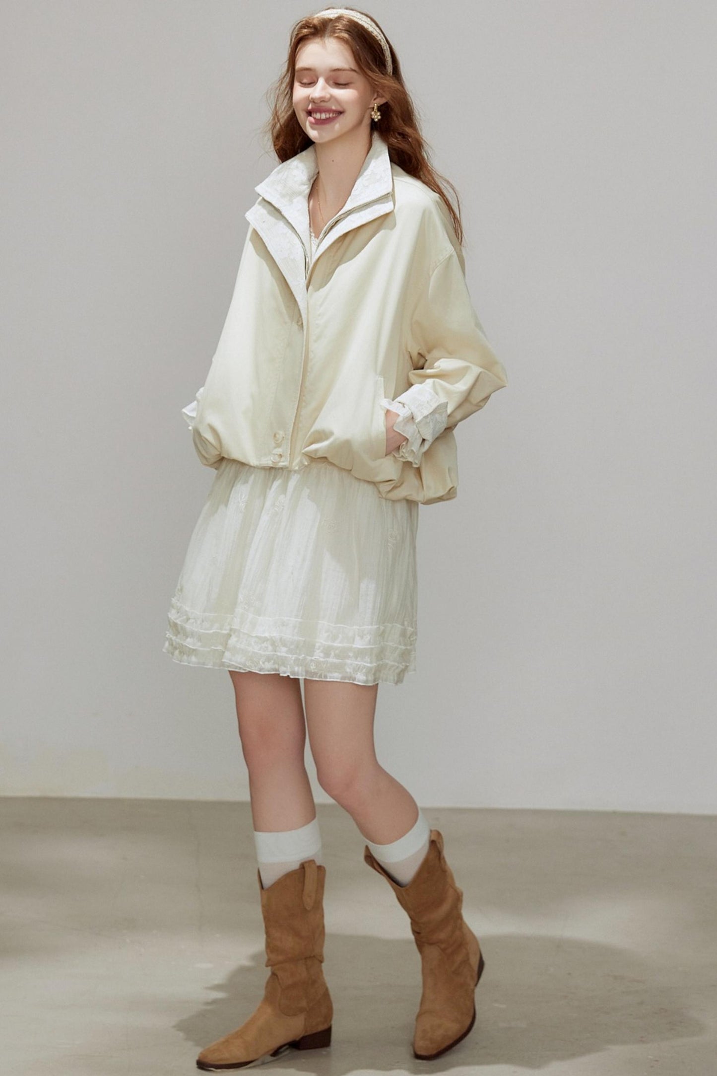 Lace Autumn Trench Coat