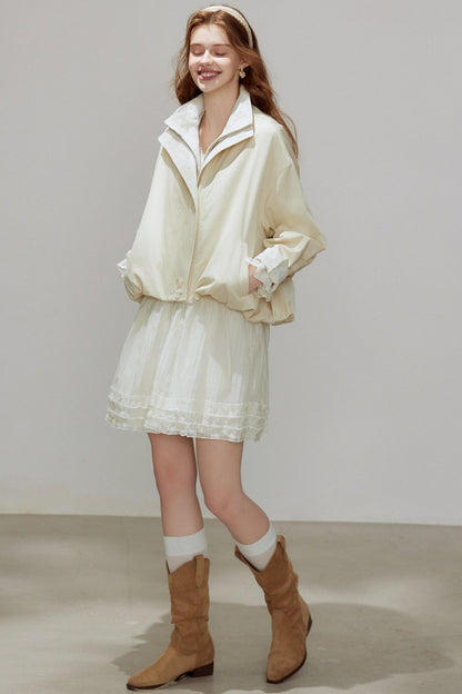 Lace Autumn Trench Coat