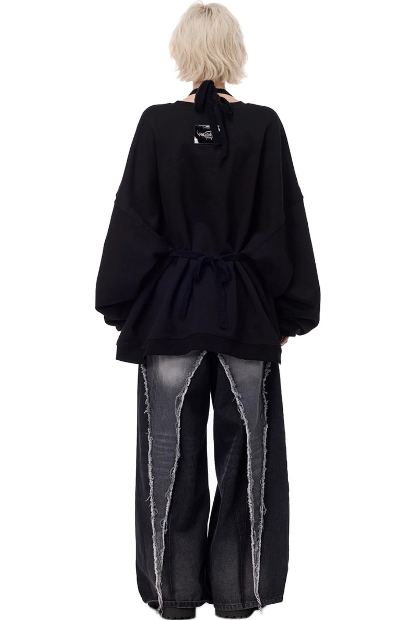 Electric Moon Knitted Apron Sweater