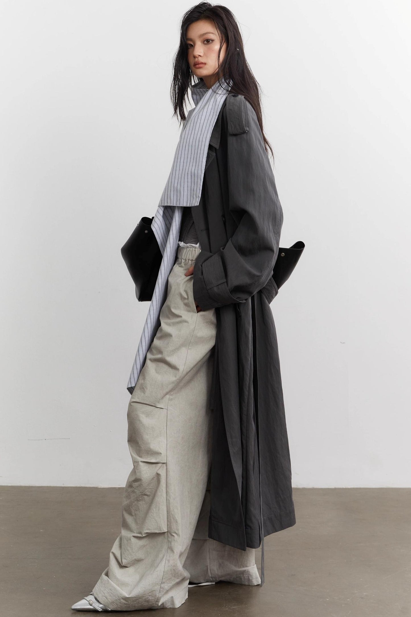 Urban Minimalist Long Trench Coat
