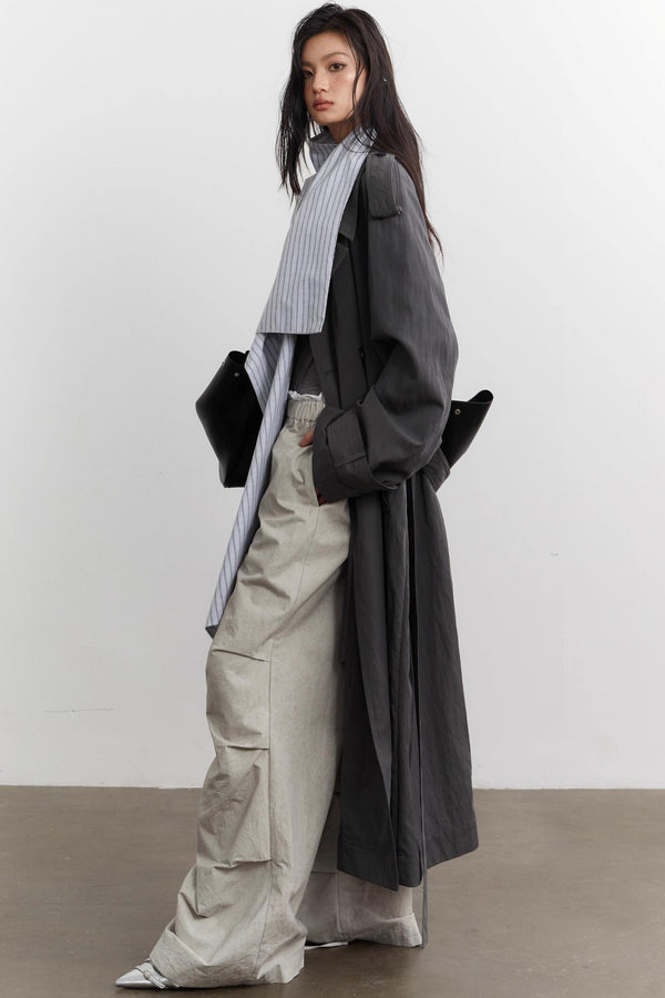 Urban Minimalist Long Trench Coat