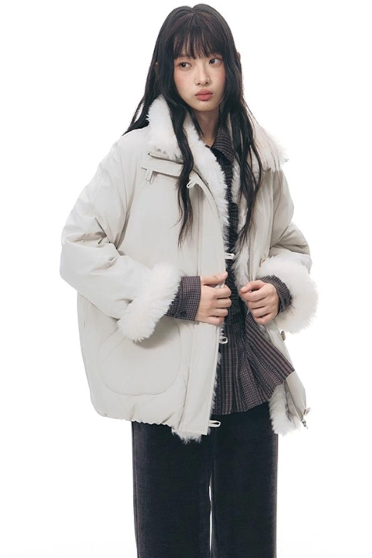 Detachable Fur Collar Cotton Jacket
