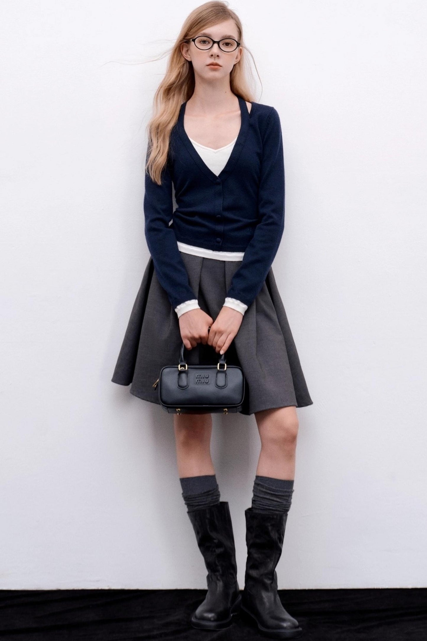 Wool Knit Pullover Layered Top