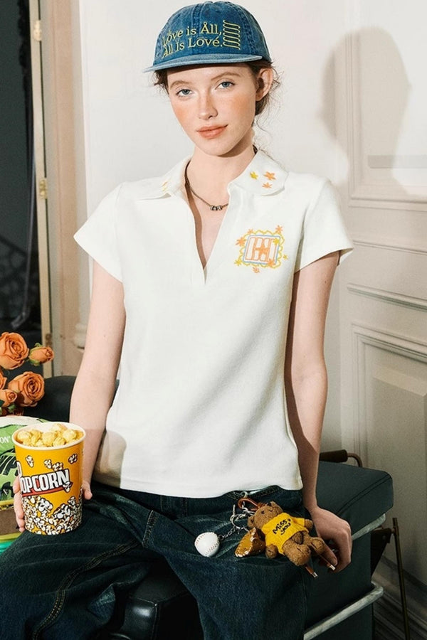 Embroidered Womens Polo Tee