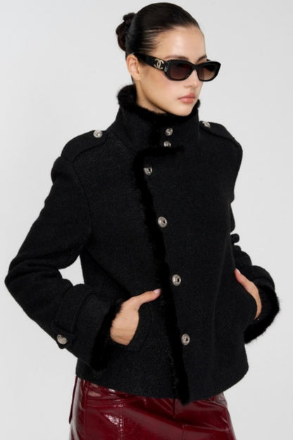 Exquisite Woolen Turtleneck Jacket