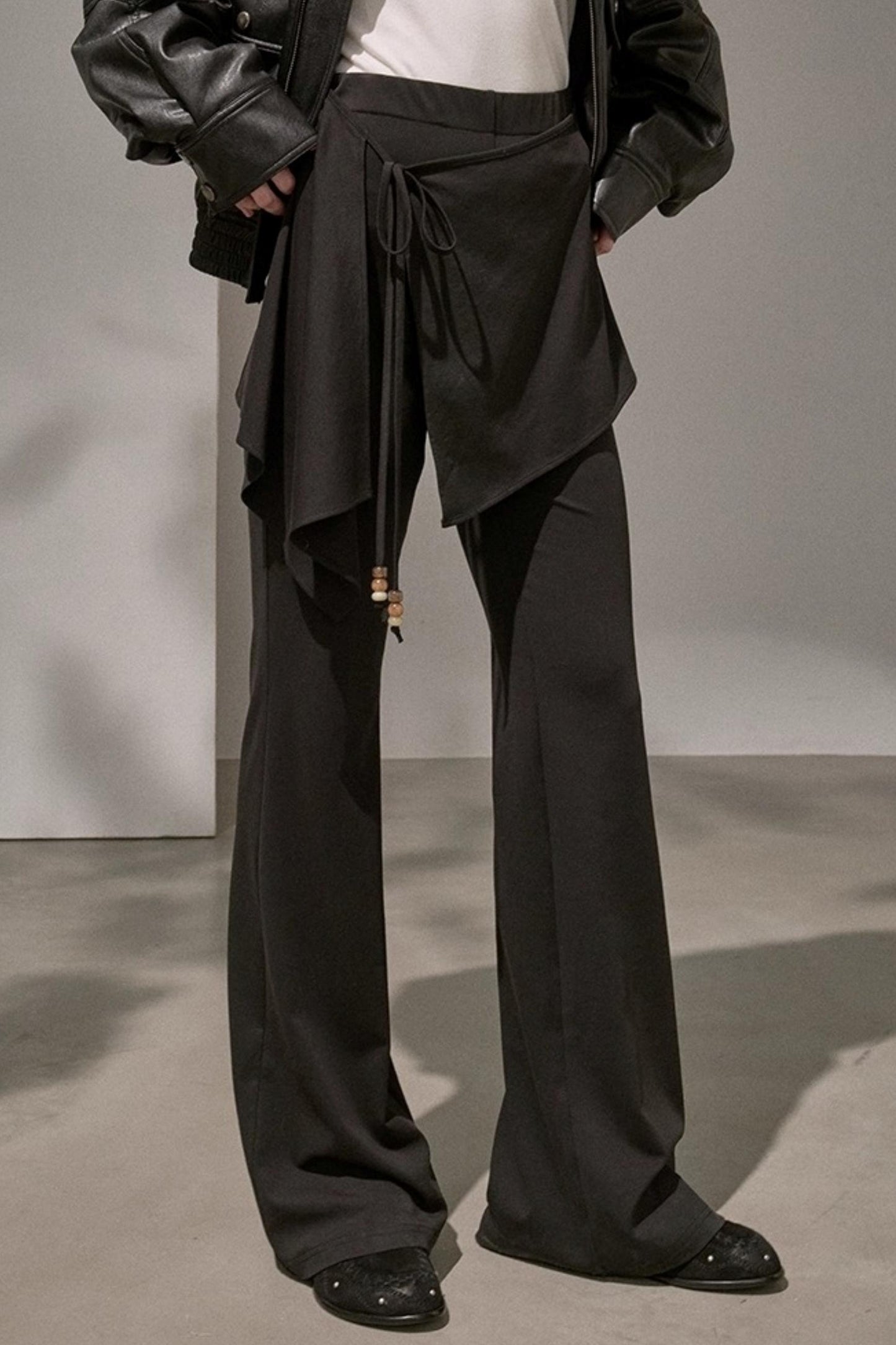 Waist Curtain Micro Flared Pants