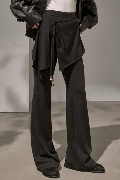 Waist Curtain Micro Flared Pants