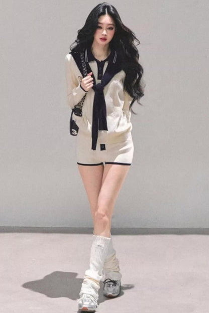 Morning Mist Knitted Suit Set-Up