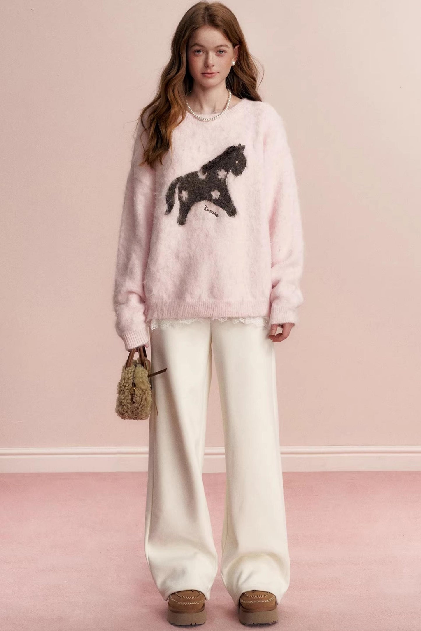 Romantic Lace Wool Pants