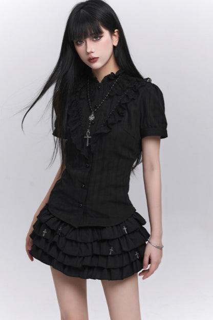 Ghost Lace Black Shirt