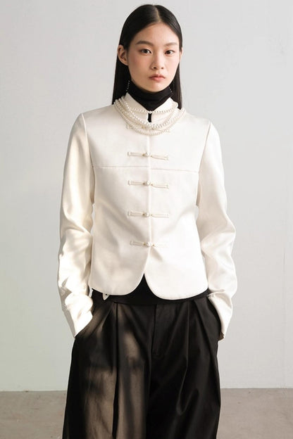 Satin Modern Fit Winter Coat