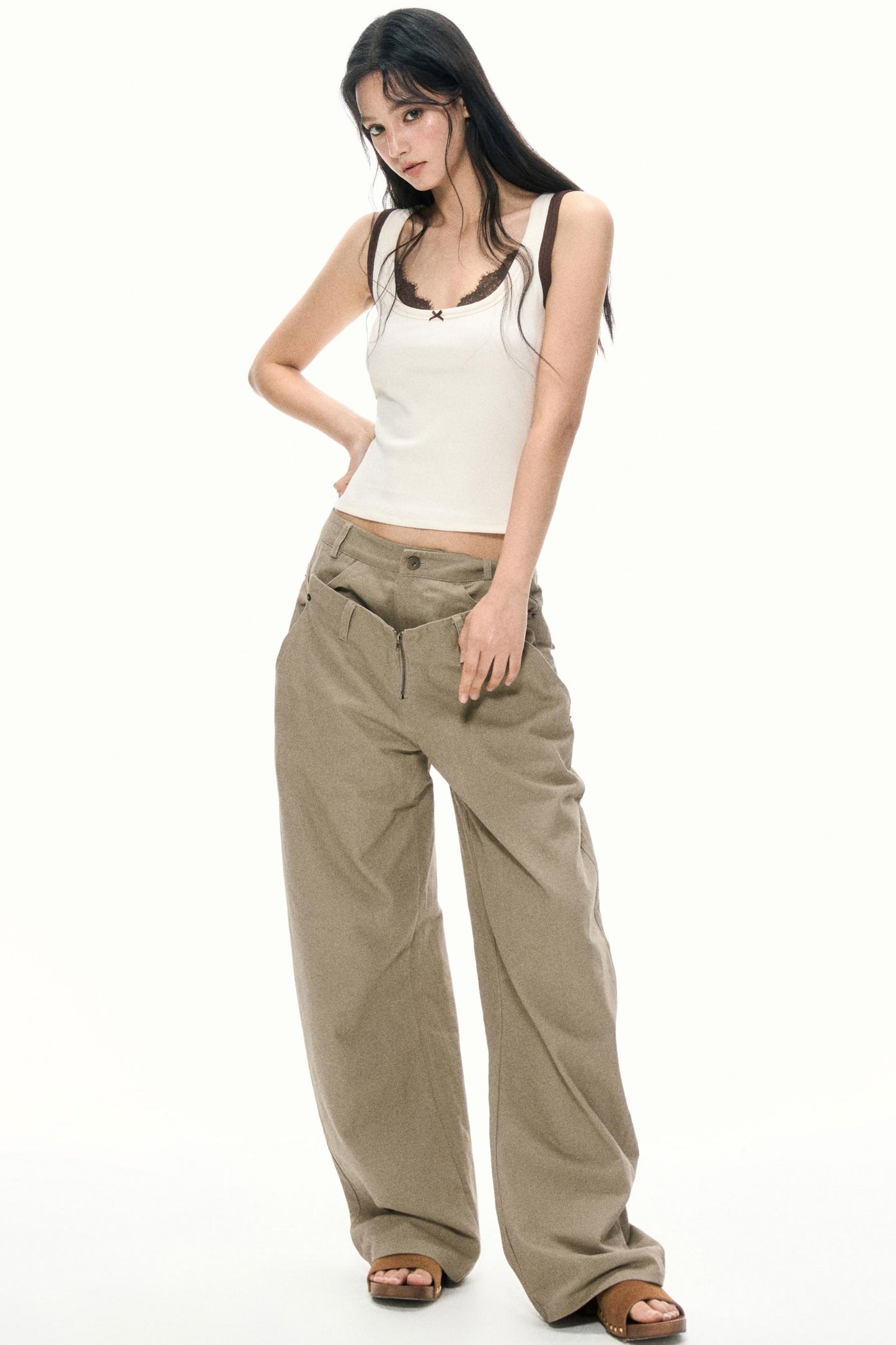 Layered Look Strap Vest