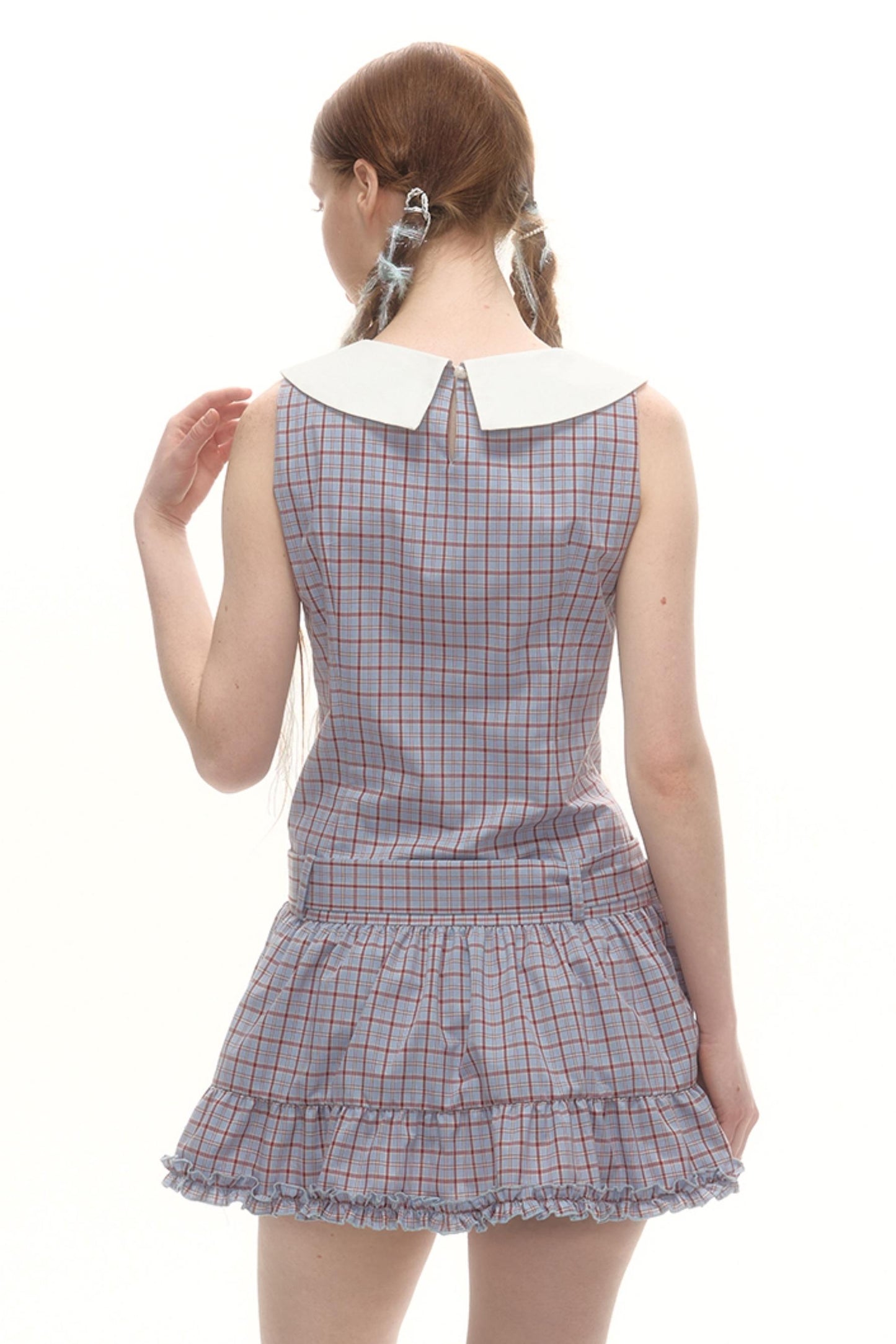 Elegant Plaid Lace Dress