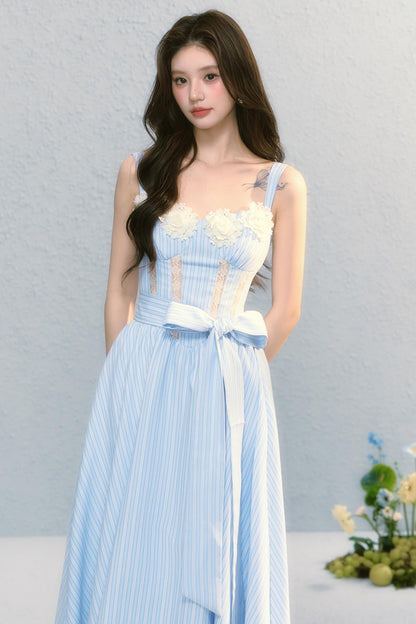 Slim Fluffy A-Line French Slip Dress