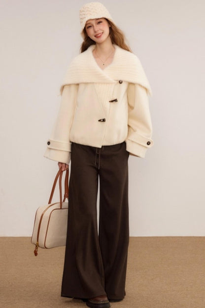 Woolen Shawl Collar Coat