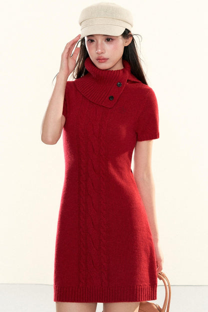 Cable Knit A-Line Dress