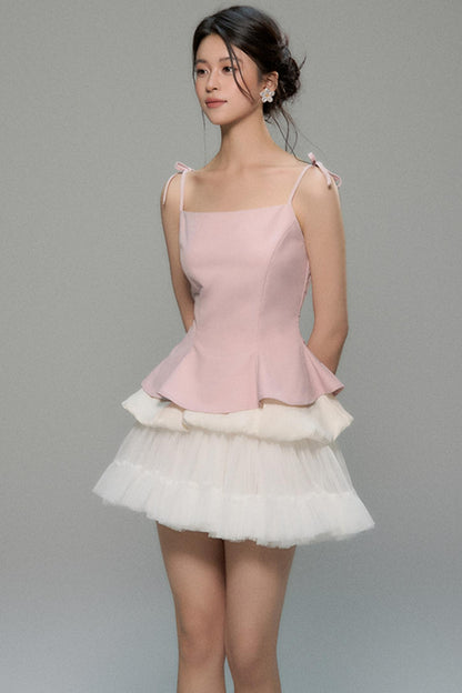 Fluttering High Waist A-Line Skirt