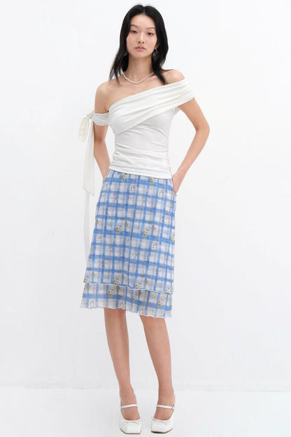 One-Shoulder Tencel Top