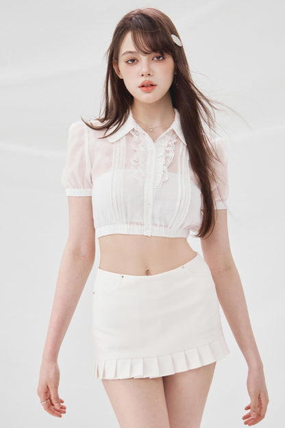 Chic Chiffon Gold Top