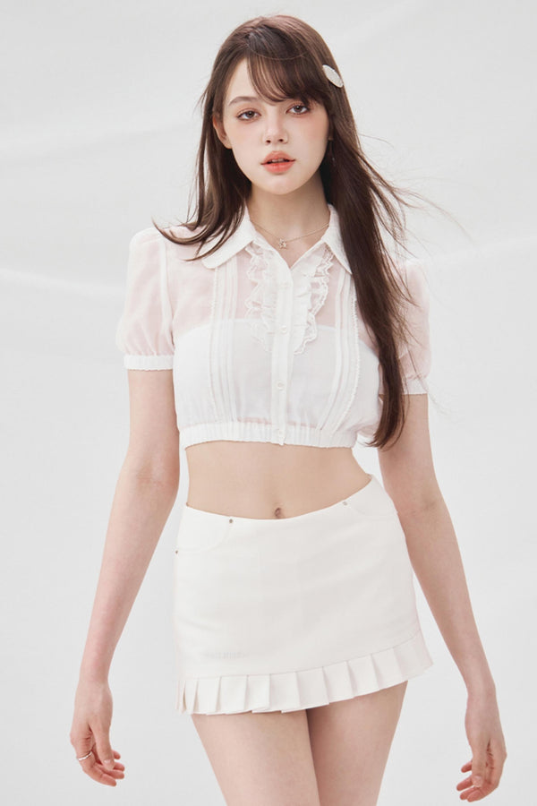 Chic Chiffon Gold Top