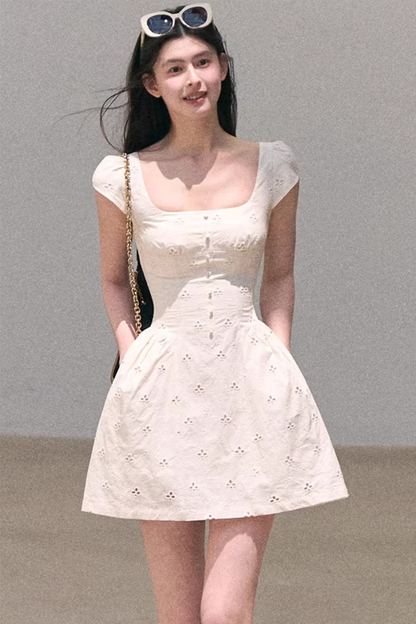 Pure Cotton Embroidered Dress