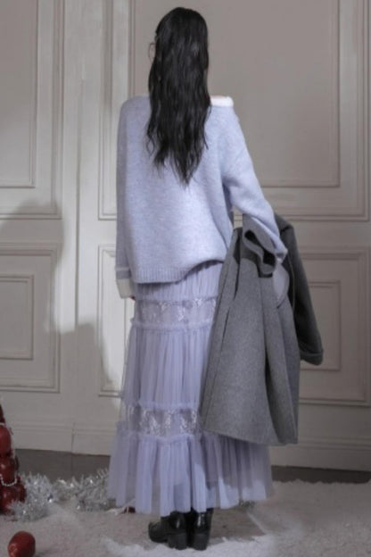 Layered Starlight Velvet Skirt