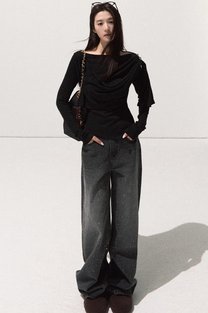 Wrap-Around Knit Sweater