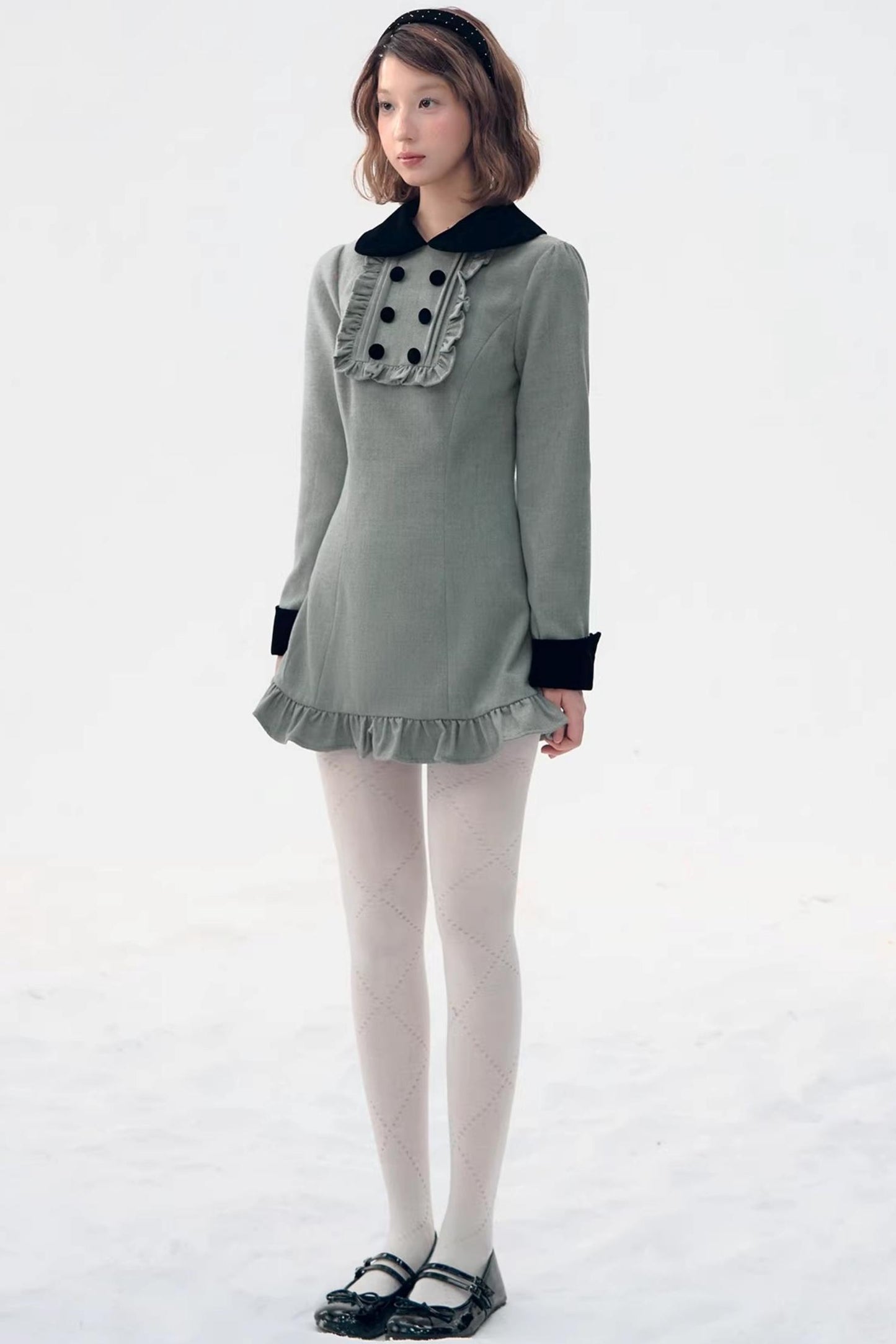 Red Plaid Velvet Doll Dress