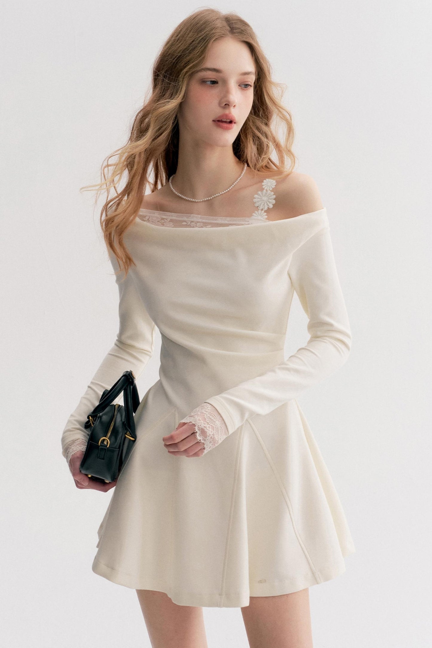 Whisper Lace Long Sleeve Dress