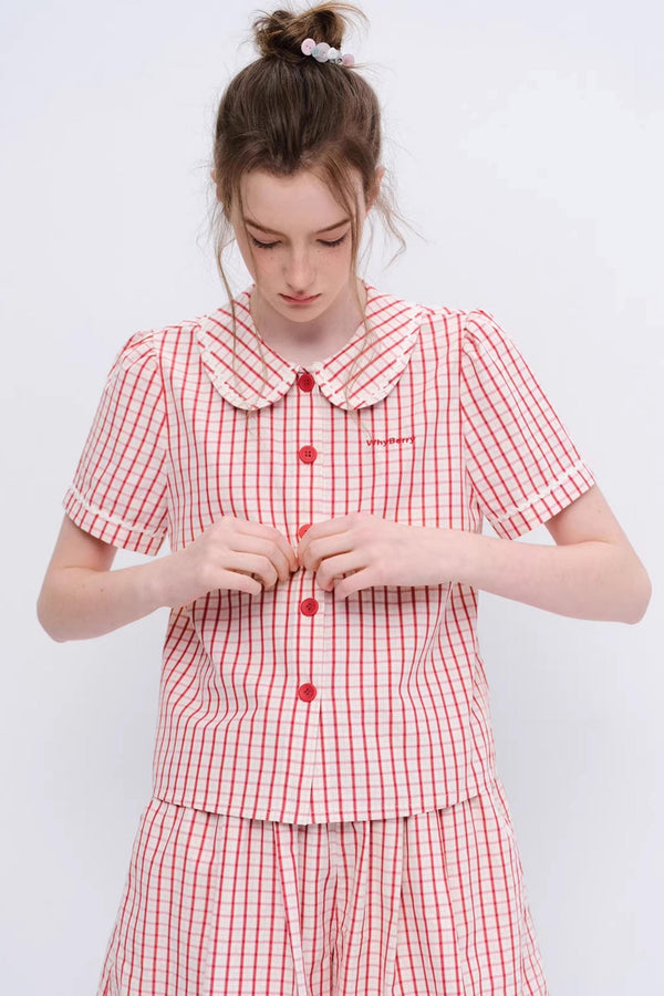 Camisa con cuello de muñeca Sunset Island