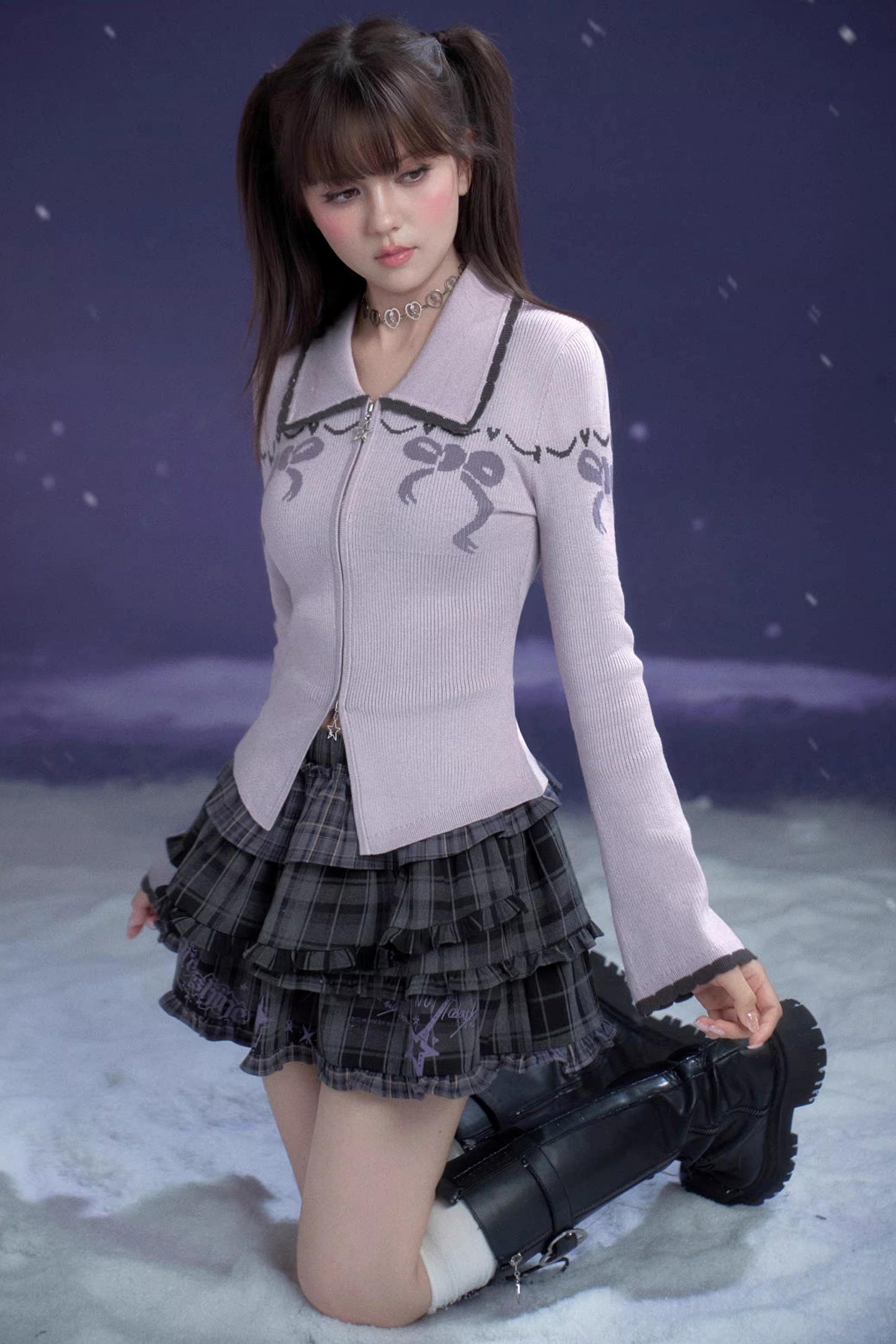 Sweet Taro Knit Cardigan