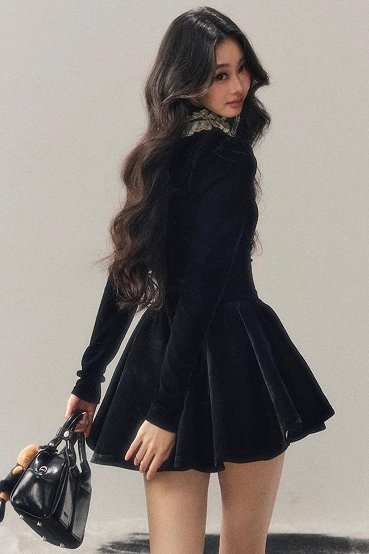 Ruffled Lace Winter Dress