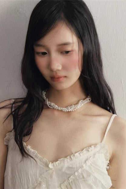 White Pearl Multi-Layer Necklace