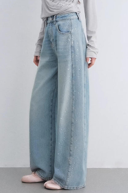 Lyocell Rhinestone Scimitar Pants