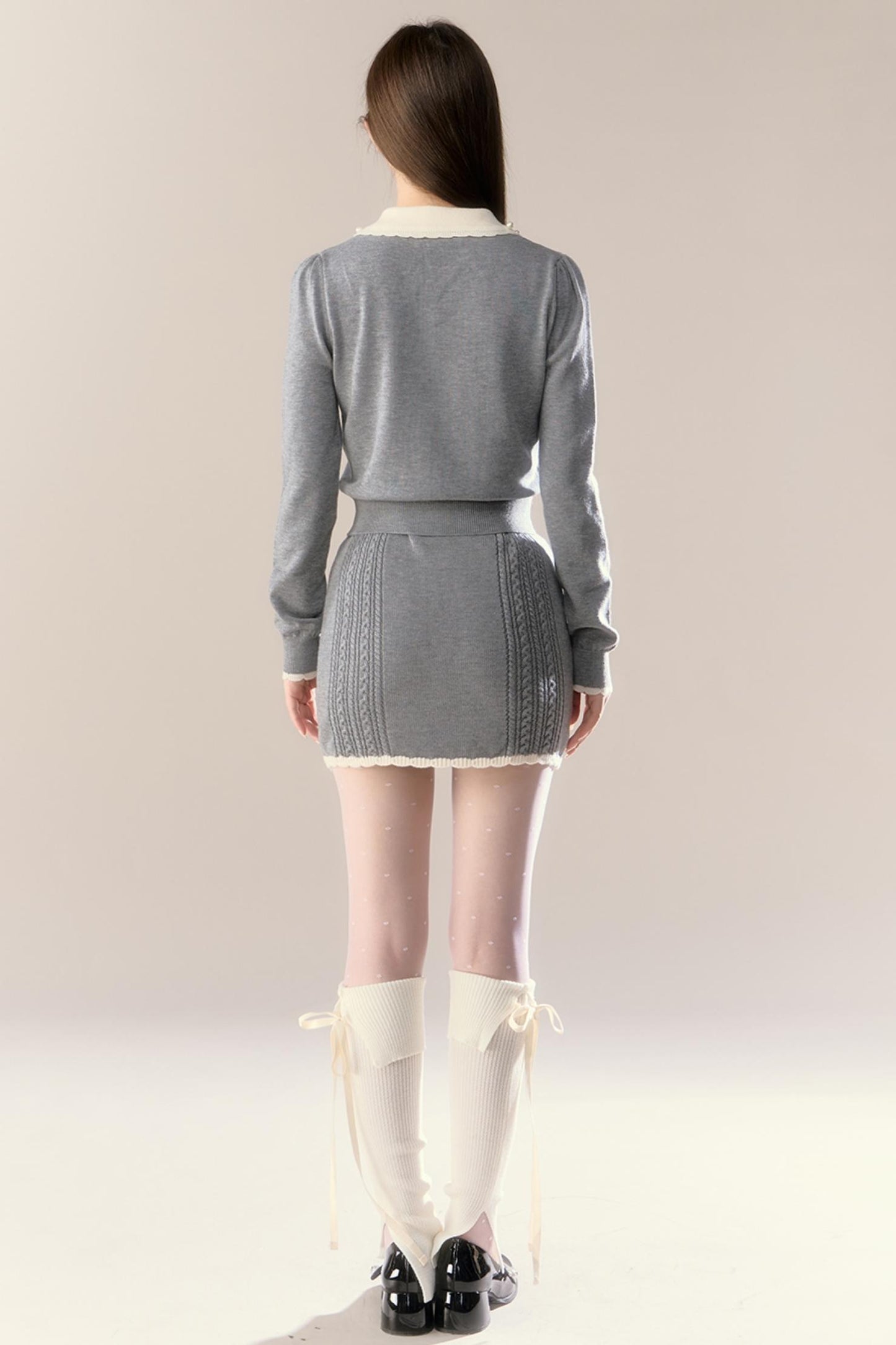 Cherry Blossom Wool Knitted Set-Up